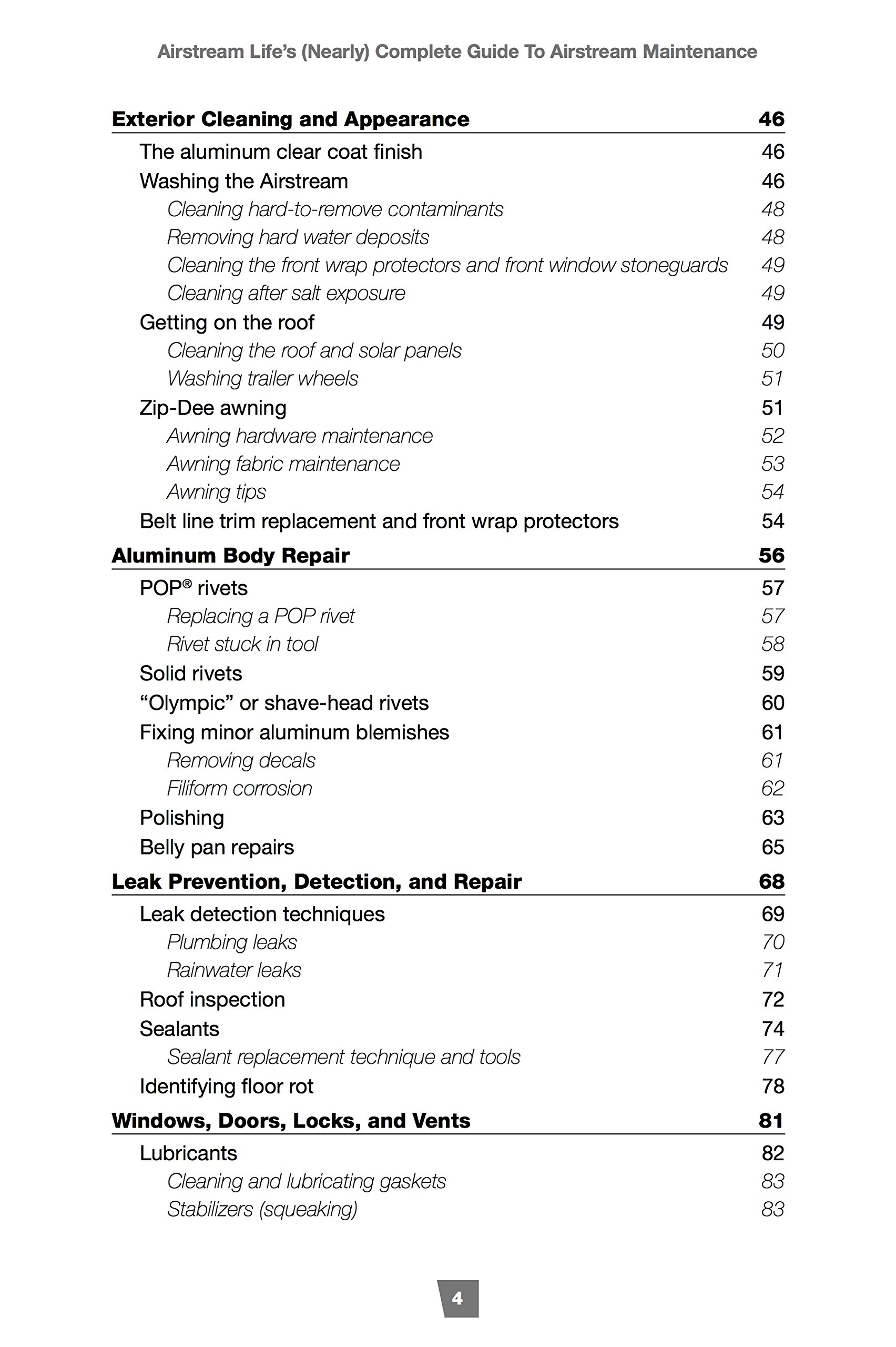 Airstream Life's (Nearly) Complete Guide To Airstream Maintenance: Rich  Luhr: 9780983345831: Amazon.com: Books