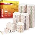 FRESINIDER Premium Elastic Bandage Wrap, 6 Pack (2x2, 2x4, 2x6) Cotton Compression Bandage with Touch Closure at Both Ends, Support & First Aid, Medical, and Injury Recovery