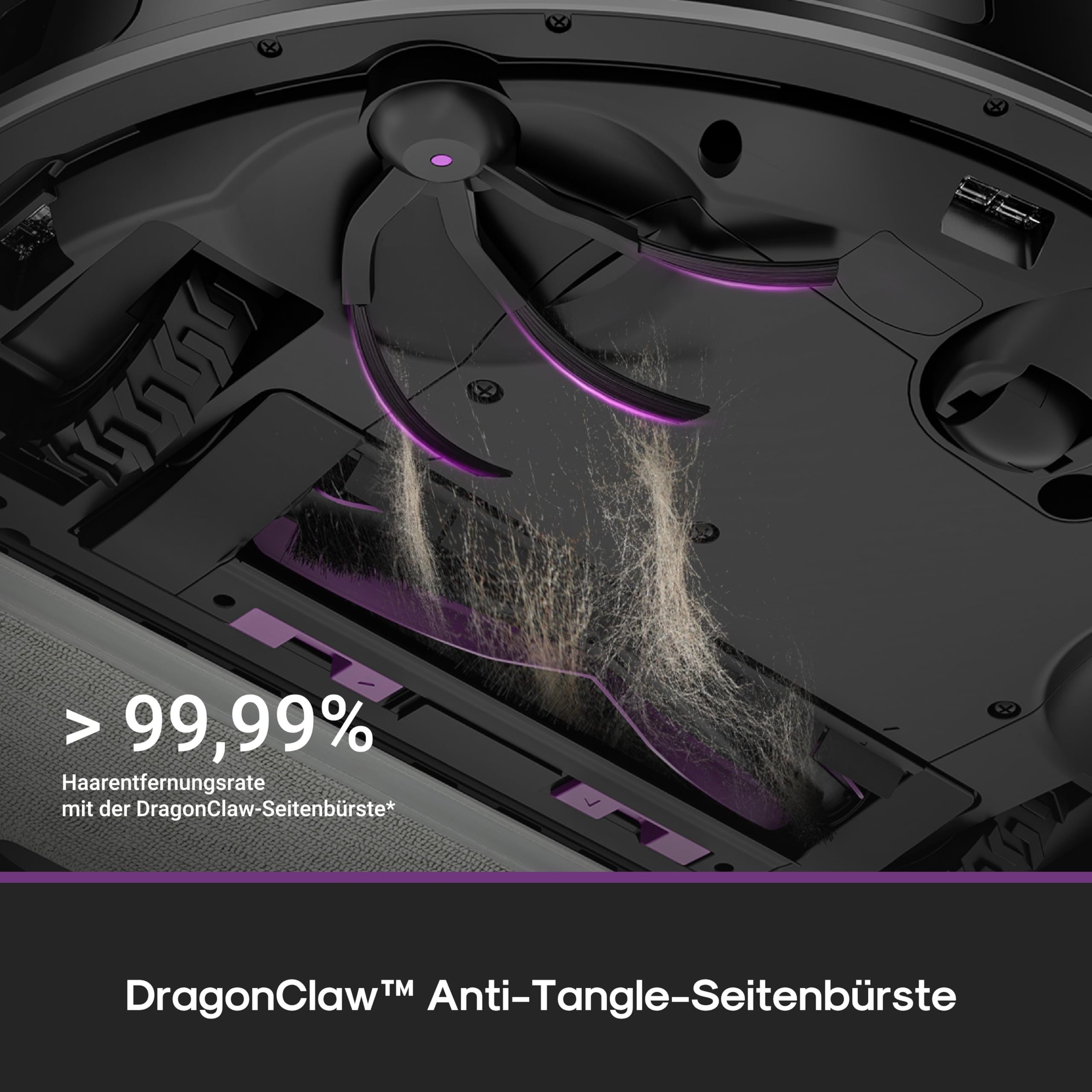 Eureka E20 Evo Plus Saugroboter mit Wischfunktion Absaugstation beutelloser, Saugroboter 10000 Pa, Saug Wischroboter mit Selbstentleerung, Anti-Wickel für Tierhaare, Hartböden, Teppiche 5