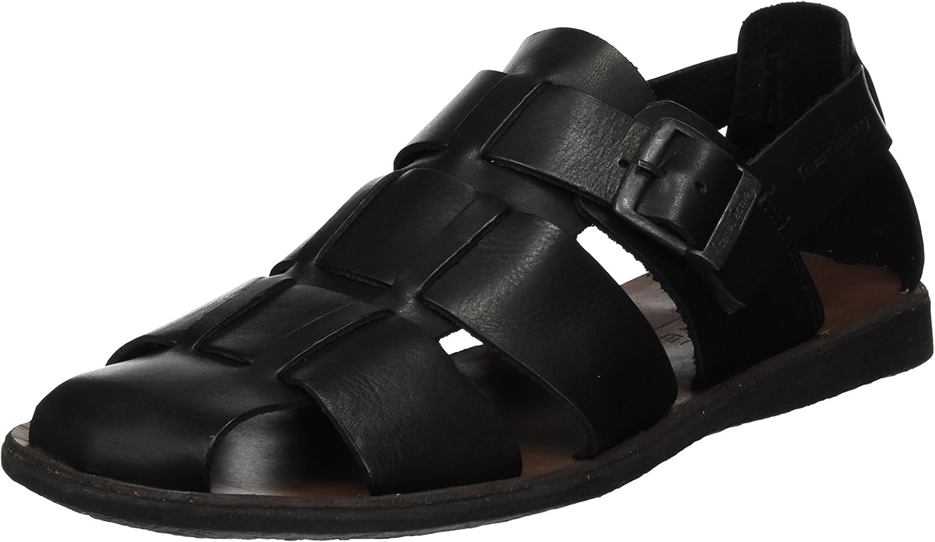 mens black closed toe sandals