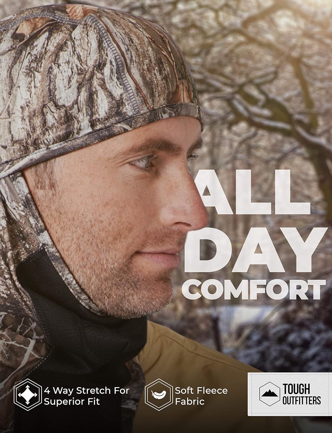 Realtree Edge Camo Hunting Balaclava Ski Mask - Cold Weather Full Face Cover for Winter Motorcycle Riding, Camping & Hiking: Automotive