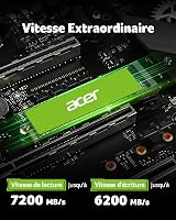 Acer FA200 4TB M.2 PCIe Gen4x4 NVMe SSD 7200 MB/s HMB SLC Cache view 2