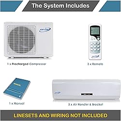 3 Zone Mini Split - 9000 + 9000 + 12000 - Ductless