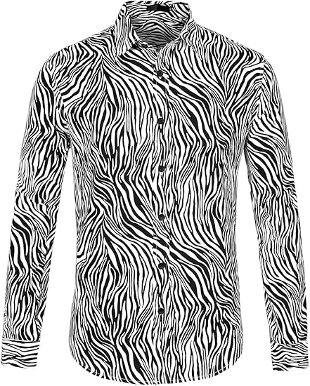 Amazon Lars Amadeus 柄 シャツ メンズ カジュアルシャツ 長袖 ヒョウ柄 ボタンダウン 綿 ヴィンテージ Tシャツ カットソー 通販