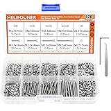 HELIFOUNER 420 Pieces M2.5 x 4mm /6mm /8mm /10mm