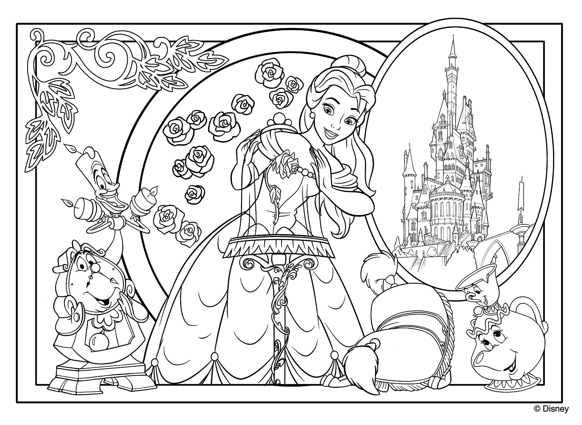 Liscianigiochi 91775 Disney Puzzle Df Maxi Floor 108 Beauty and The Beast