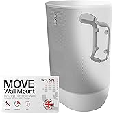 Sound Bass Move Speaker Wall Mount Bracket, Weatherproof, Compatible with Sonos Move Version 1 & 2, Including Mounting Accessories, Lunar White