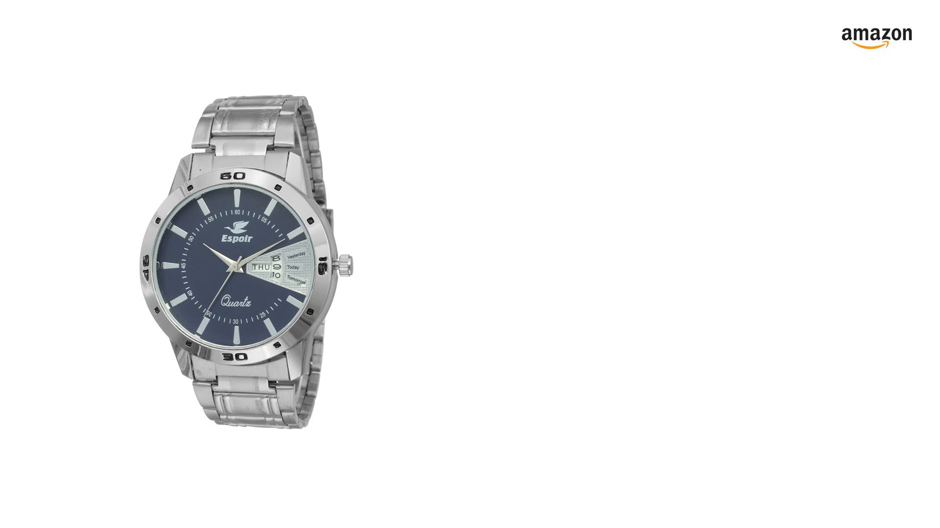 Espoir Analogue Stainless Steel Day and Date Blue Dial Men's Watch- Latest0507 7 Espoir Analogue Stainless Steel Day and Date Blue Dial Men's Watch- Latest0507 - Image 7