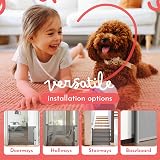 Dikots Grey Retractable Stair Gate 140 cm Wide 86 cm High Baby Pet view 8