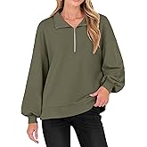 ANRABESS Womens Oversized Sweatshirts Quarter Zip Long Sleeve Comfy Casual Pullover Tops 2025 Fall Trendy Y2K Clothes