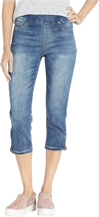 women's pull on denim capris