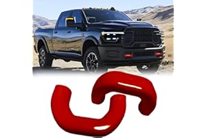 MITANLUXI Tow Hook Covers Compatible with 2019 2020 2021 2022 2023 2024 2025 Ram 2500/3500 Accessories - Tow Hitch Covers Fit for Ram Truck Accessories - Upgrade Design, Silicone Rubber (Red)