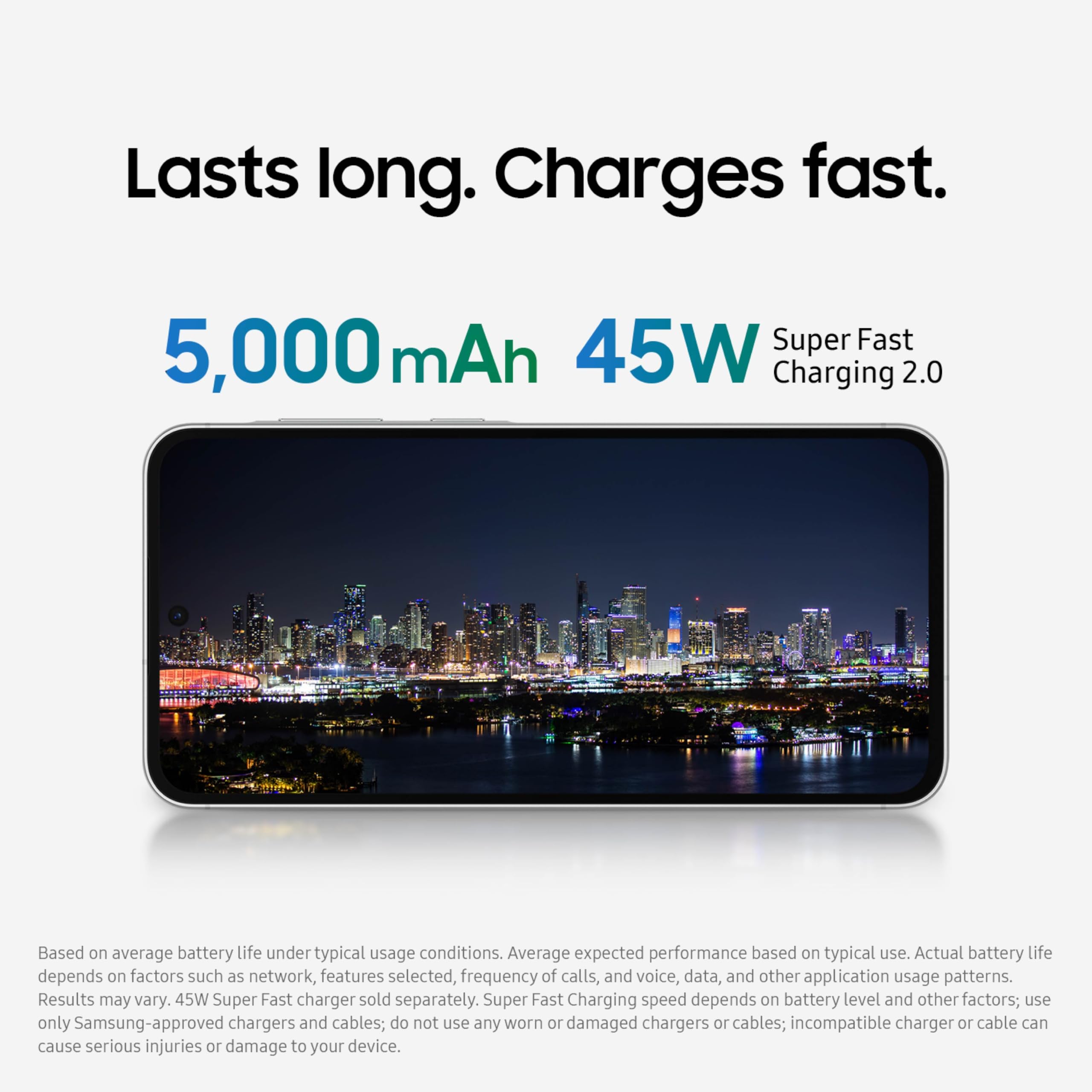 Teléfono celular Samsung Galaxy A56 5G, teléfono inteligente con IA de 128 GB, Android desbloqueado, ediciones de fotos con IA, pantalla grande, batería de larga duración, 2025, garantía del fabricante de 1 año en EE. UU., impresionante gris claro