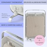 Klarstein HeatPal Marble Infrared Heater 1300W Heat Storage Quiet Elegant Silver view 5