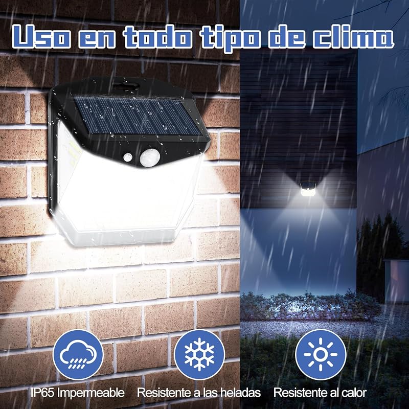 Solares Luz LED Exterior Jardín - 248 LEDs Solar Luces 3 Iluminación Modos