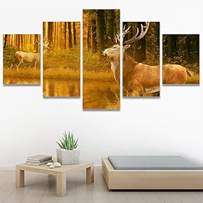 SIGNWIN 5 Panel Canvas Wall Art Modern Art...