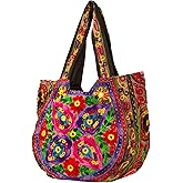 TribeAzure Brown Handmade Floral Shoulder Bag Women Fashion Handbag Tote Casual Summer Spring Top Handle