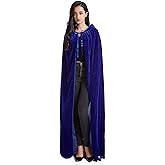 Crizcape Unisex Halloween Costume Cape Hooded Velvet Cloak for Men and Womens