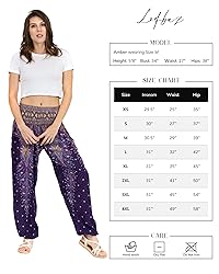 LOFBAZ Harem Pants for Women Yoga Boho Hippie