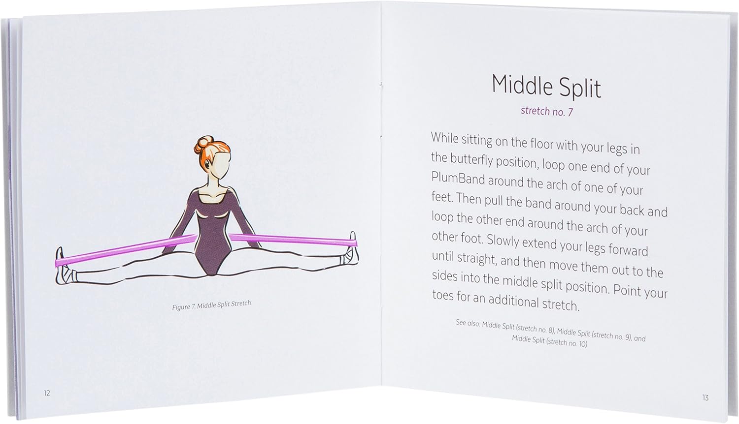 The PlumBand Stretch Band for Dance and Ballet – Colors and Sizes for Kids & Adults – Improve Your Splits, Strength, and Flexibility with Stretching – Printed Instruction Booklet and Travel Bag : Sports & Outdoors