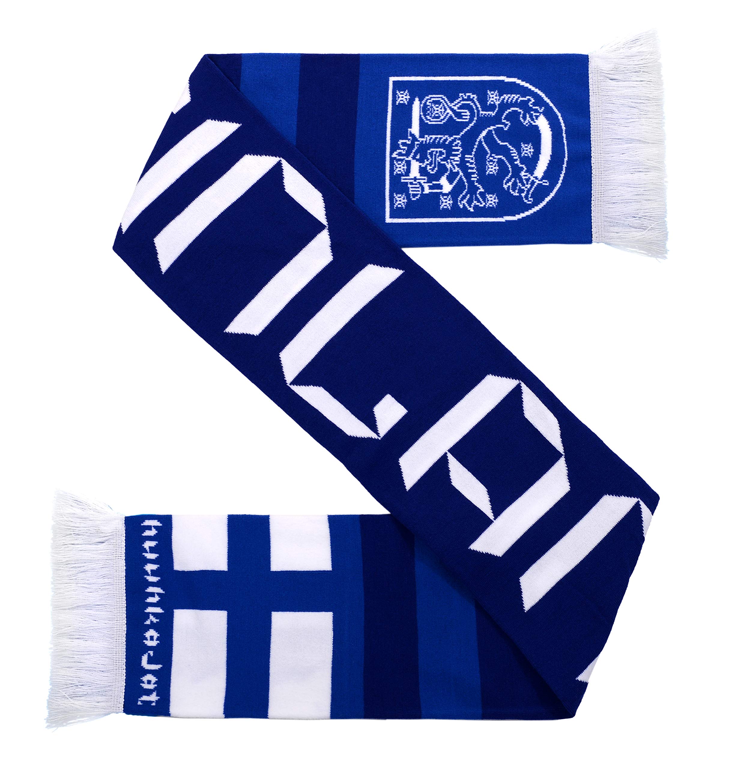 Suomi Finland Soccer High-Definition HD Knit Scarf