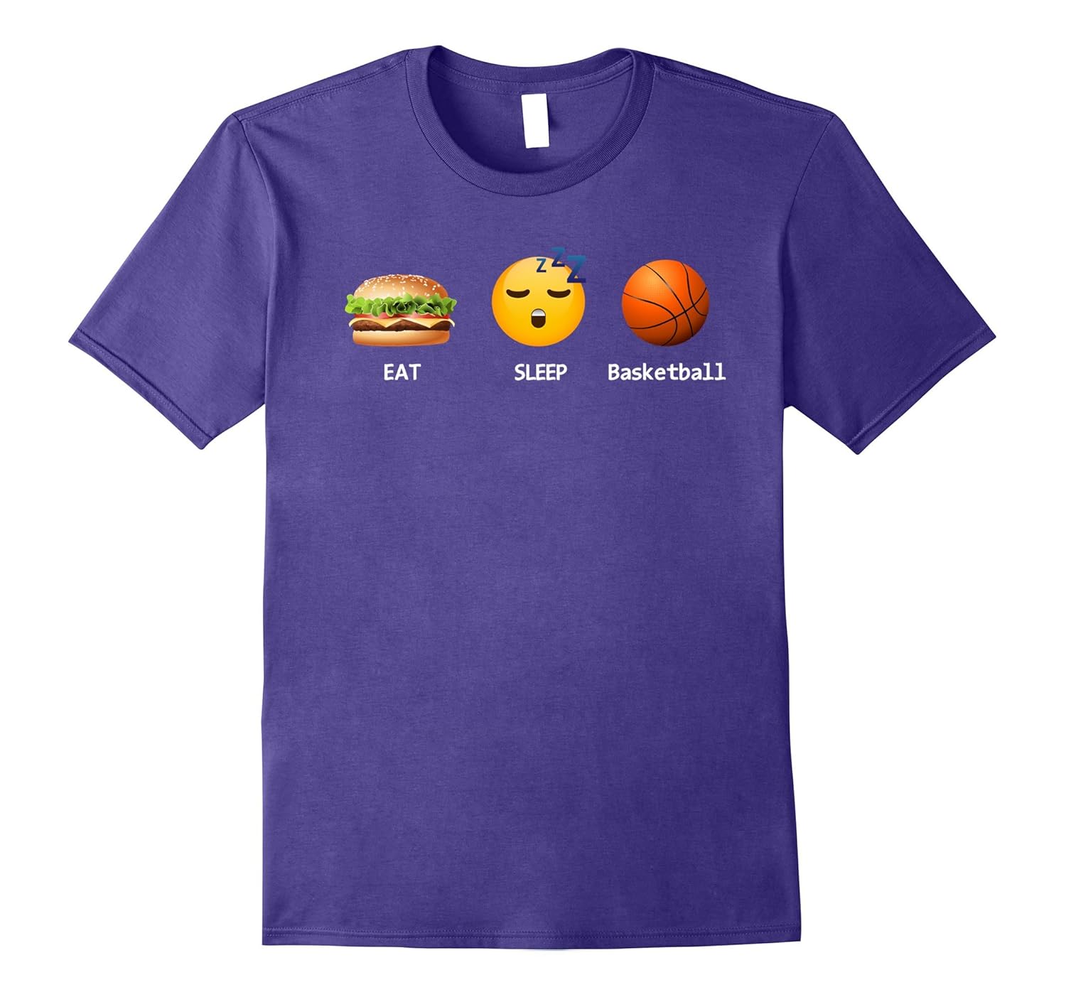 Eat Sleep basketball Repeat Emoji Emoticons Graphic T-Shirt-ANZ