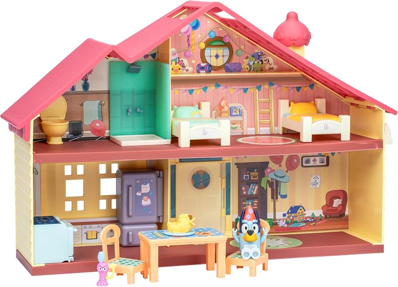 Bluey Celebration Home Playset with 11 Furniture Pieces and Exclusive 2.5 Inch