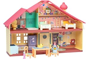 Bluey Celebration Home Playset, Portable Birthday Party Toy House with 11 Removable Accessories and 2.5” Figure, House Toys for Kids of Ages 3+
