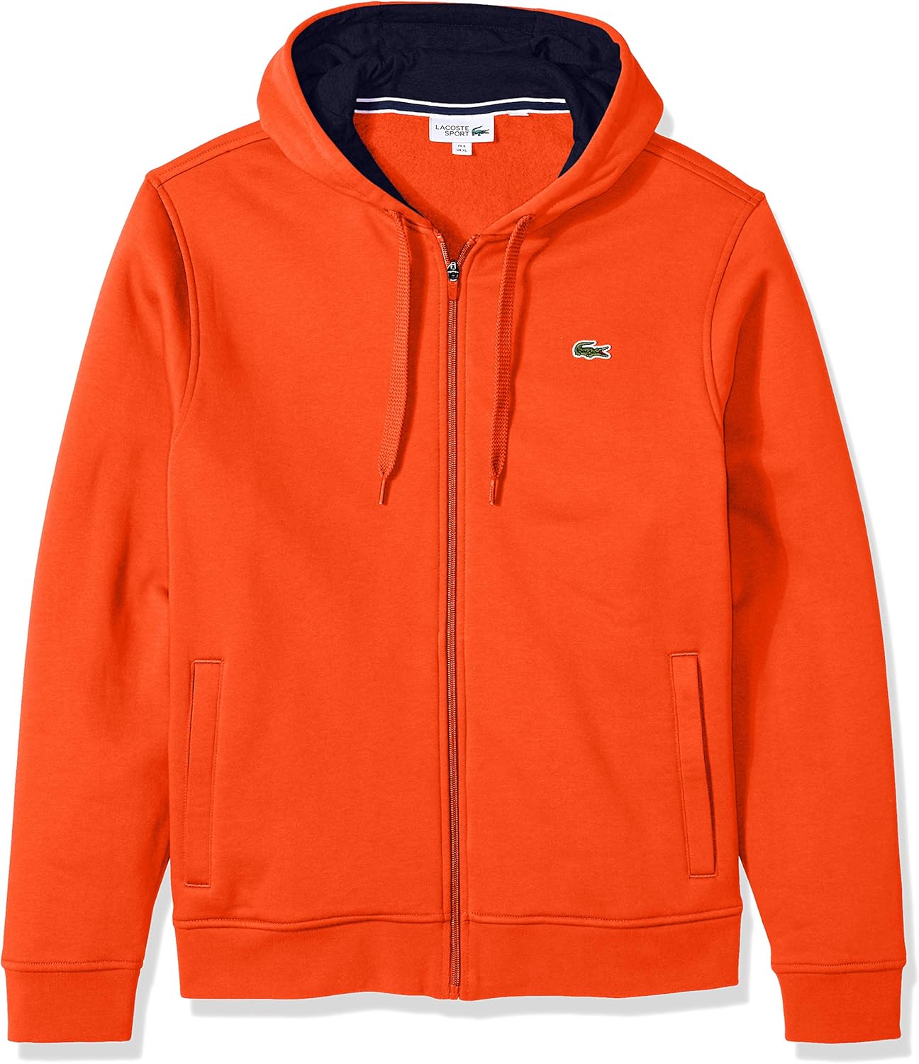 Lacoste Mens Sport Long Sleeve Fleece Full Zip Hoodie Sweatshirt at  Men’s Clothing store