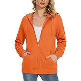 MAGCOMSEN Women's Fleece Lined Zip Up Hoodies Casual Hooded Jacket Workout Full Zip Sweatshirts Pocket Coats