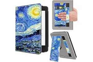 VORI Stand Case for 7"/6.8" Kindle Paperwhite (12th/11th Generation-2024/2021) and Kindle Colorsoft Signature Edition, PU Leather Case Smart Protective Cover with Auto-Wake/Sleep, Starry Night