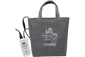 Goodtar Portable Hot Stones Massage Warmer - Digital Controller Rocks Massage Stone Heating Bag, Electric Hot Stone Massager 