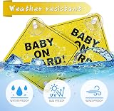 Cobee Baby on Board Car Signs 2 Pcs 5x5 with Double Suction Cups Style-A view 2