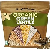 Organic Green Lentils Dry Bulk 4.8lb - French Lentils le Puy | Ideal for Soup, Pasta, Pilaf - USDA Certified | Vegan | Non-GM
