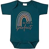 BIBIBLISSBABY Pregnancy Announcement for Grandparents Gift,His Plan Is Perfect Funny Pregnancy Announcement Outfit,Baby Coming Soon Reveal Ideas for Grandma,Grandpa,Aunt,Family(0-3 months,Emerald)