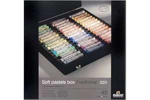 Rembrandt Professional Soft Pastel Set in Luxury Wooden Box | Landscape Selection Traditional | 45 Whole Pastels