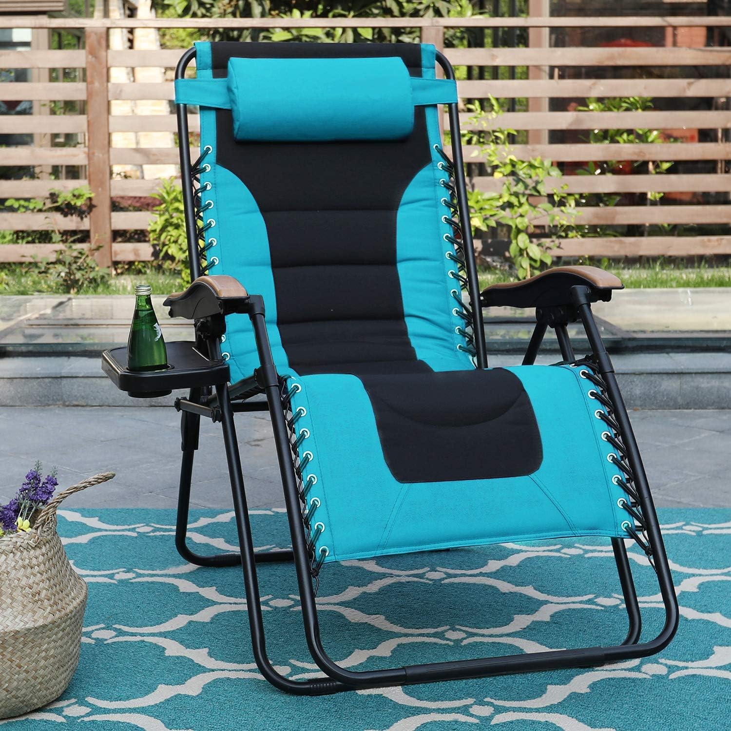 Patio Watcher Oversized Padded Zero Gravity Lounge Chair Patio Foldable Adjustable Reclining Chair With Cup Holder And Removable Pillow For Outdoor Yard Porch 1 Set Chairs Patio Seating Ilsr Org