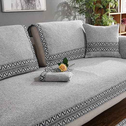 WYSMao Volltonfarbe Sofa Decken,Anti-rutsch,Möbel Protector, Gestrickte