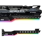 EZDIY-FAB 309EZ ARGB GPU Holder Brace, Graphics Card Support Bracket, Black | 5V 3-Pin ARGB Sync, Lengthened Design, Adjustable GPU Support, PCIe Slot Protection, Aluminum Alloy