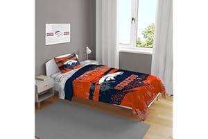 Pegasus Home Fashions Denver Broncos Slanted Stripe 4-Piece Twin Bed Set
