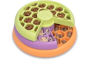 Catstages Kitty Lickin' Layers Interactive Cat Slow Feeder Treat Puzzle Toy, Dry or Wet Food, Mental Stimulation, Foraging Toy with 80+ Compartments