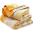 Boho Throw Blanket for Bed - 100% Cotton Ultra Soft Rustic Quilt Summer Blanket - Floral Printed Farmhouse Decor Bed Blankets,60"×80" All Season Rustic Throw for Sofa Couch Chair
