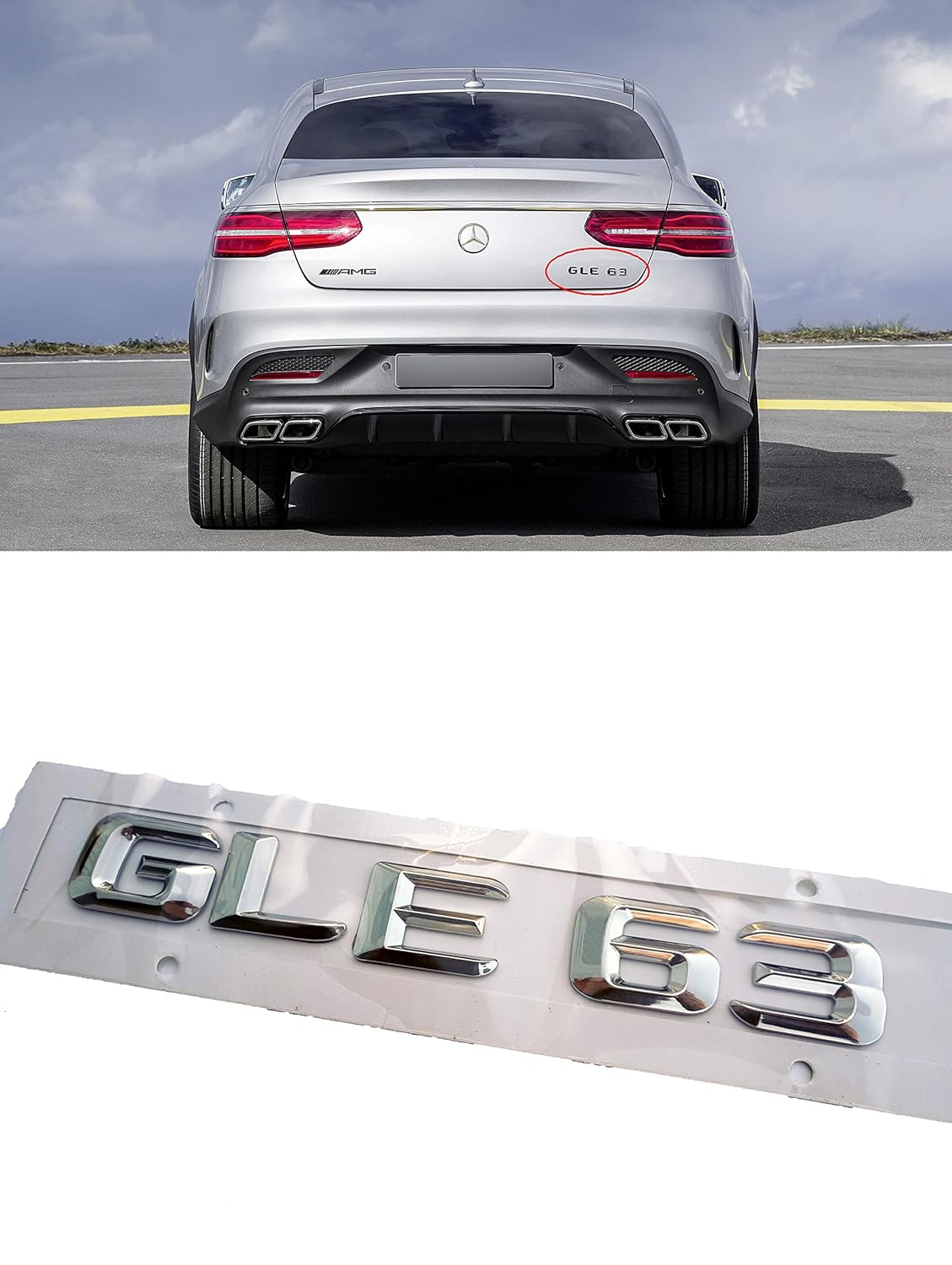 Amazoncom Gle 63 Amg Style Tail Logo Rear Letters Emblem