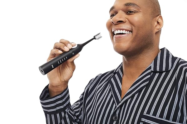OOAK ELECTRIC TOOTHBRUSH WITH 5 BRUSHING MODES, 2 ADVANCED BRUSHES, BLACK