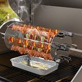 OnlyFire BRK-6038 Stainless Rotating Skewer System for Rotisserie Grills view 4
