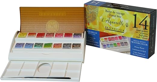 CAJAS DE MADERA DE ACUARELA DE VIAJE: Amazon.es: Hogar