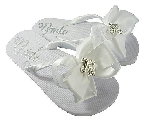 fleur de lis flip flops