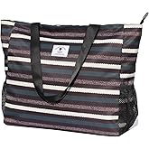 ESVAN Large Lightweight Water Resistant Beach Bag 20 Inch Womens Oversized Tote Bag for Gym, Beach, Travel, Pool, Yoga, Nurse