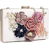 Clutch Purses for Women, Evening Clutch Clutch Purses for Women Formal, Banquet Bag with Floral Decoration, Gatherings