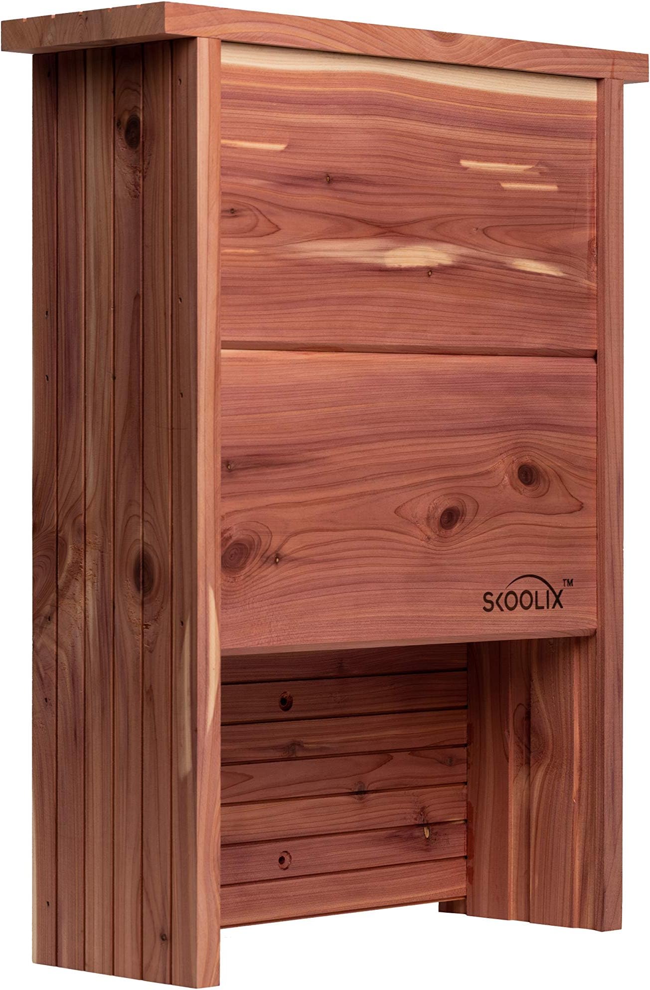 Wooden Bat House for Outdoors ~ Multi Double Chamber Bat Box~ Premium Red Cedar ~ Outdoor Bat Shelter ~ Environmental Friendly Natural Mosquito & insect control for your yard, flower and vegetable garden